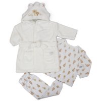 H33584: Baby Cuddly Bear Plush Dressing Gown & Pyjama Set (3-24 Months)